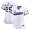 jose leclerc 25 texas rangers women home limited player jersey white