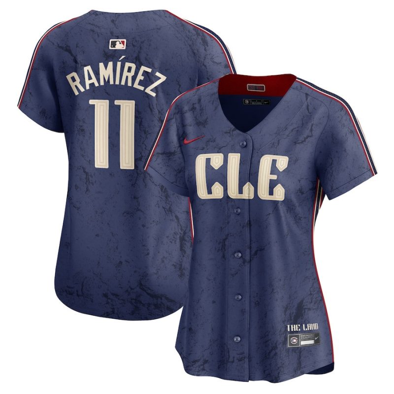 jose ramirez 11 cleveland guardians 2024 city connect limited women jersey navy