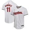 jose ramirez cleveland 11 guardians home game player youth jersey white