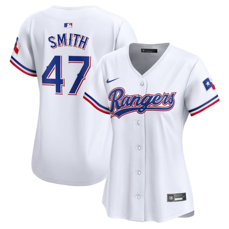 josh h smith 47 texas rangers women home limited player jersey white