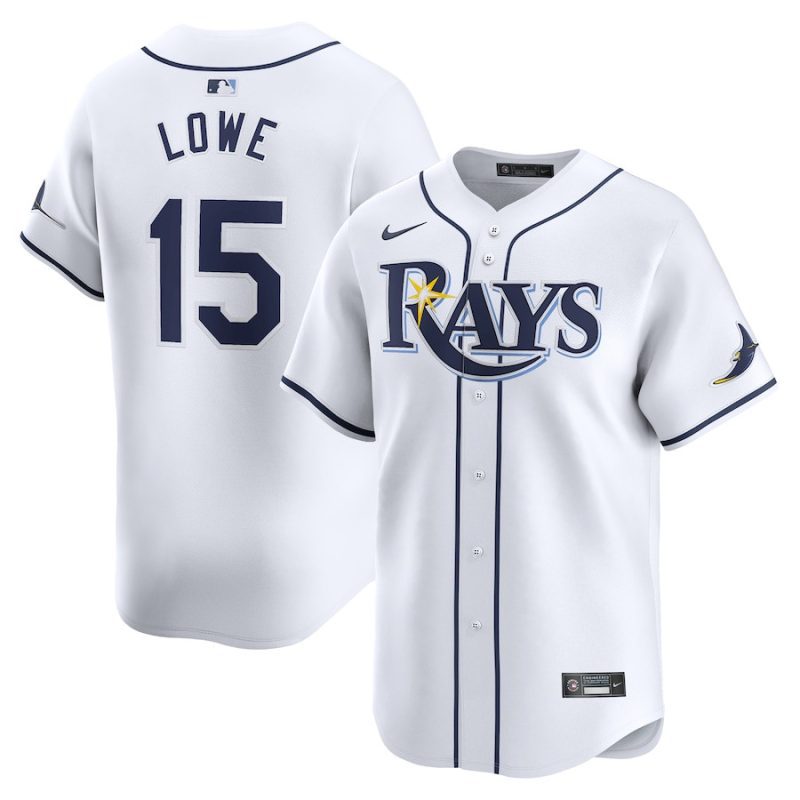 josh lowe 15 tampa bay rays home limited men jersey white