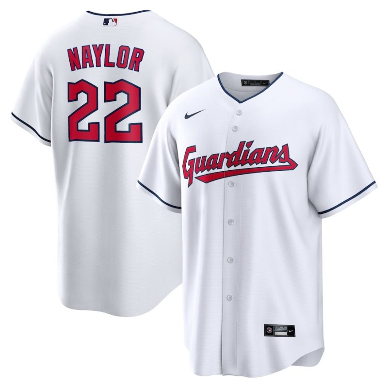 josh naylor 22 cleveland guardians home men jersey white