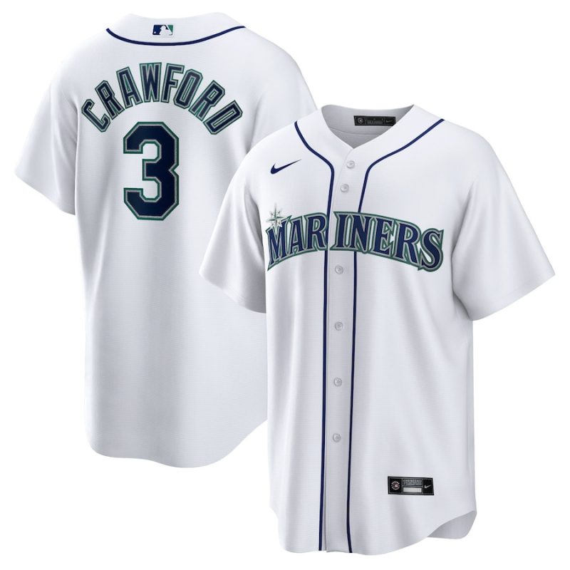 jp crawford 3 seattle mariners home men jersey white