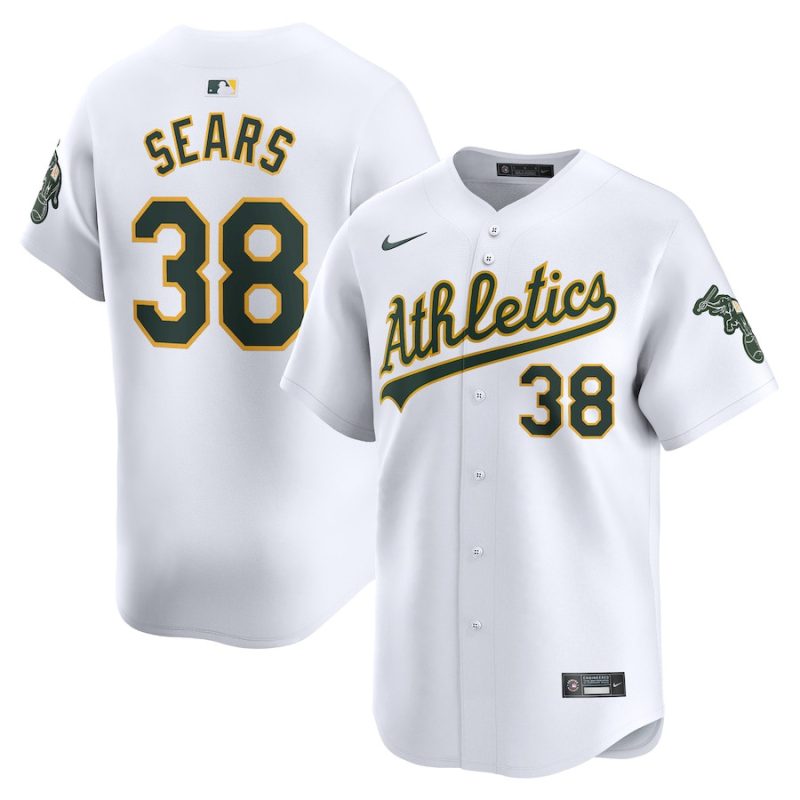 jp sears 38 oakland athletics home limited player men jersey white