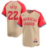 juan soto 22 american league 2024 all star game limited player men jersey cream