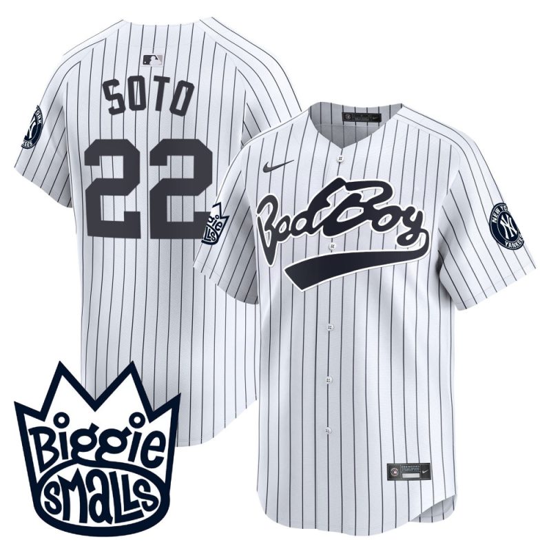 juan soto 22 new york yankees biggie smalls men jersey white