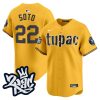 juan soto 22 new york yankees tupac shakur men jersey gold