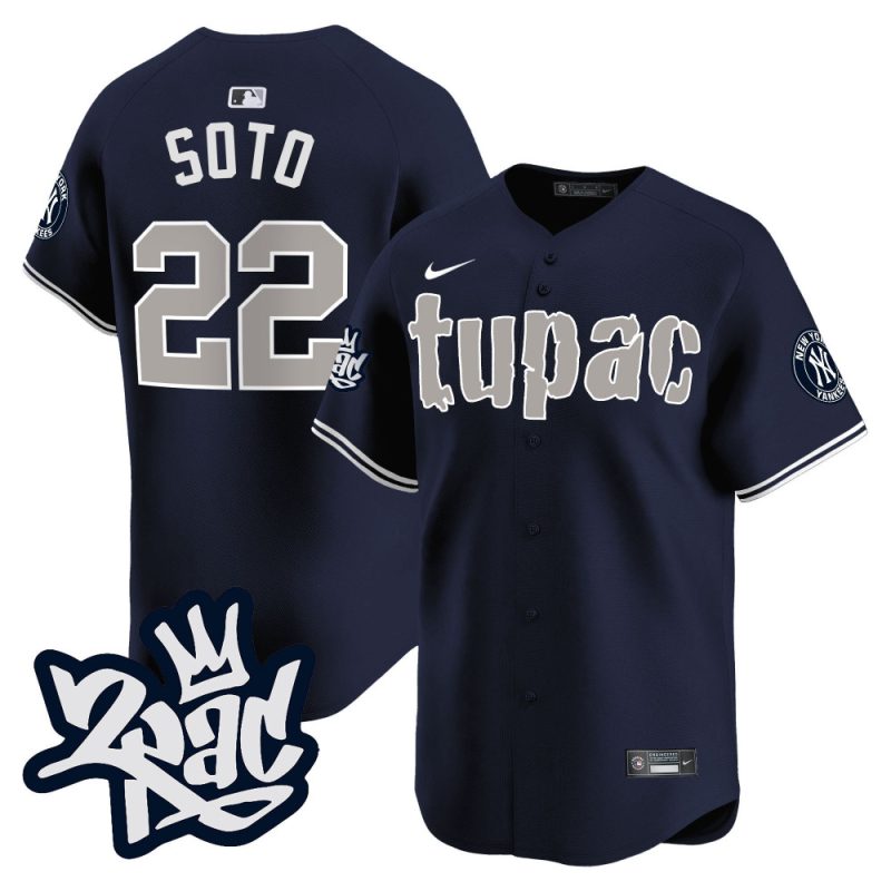 juan soto 22 new york yankees tupac shakur men jersey navy