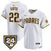 juan soto 22 san diego padres 2024 spring training men jersey white