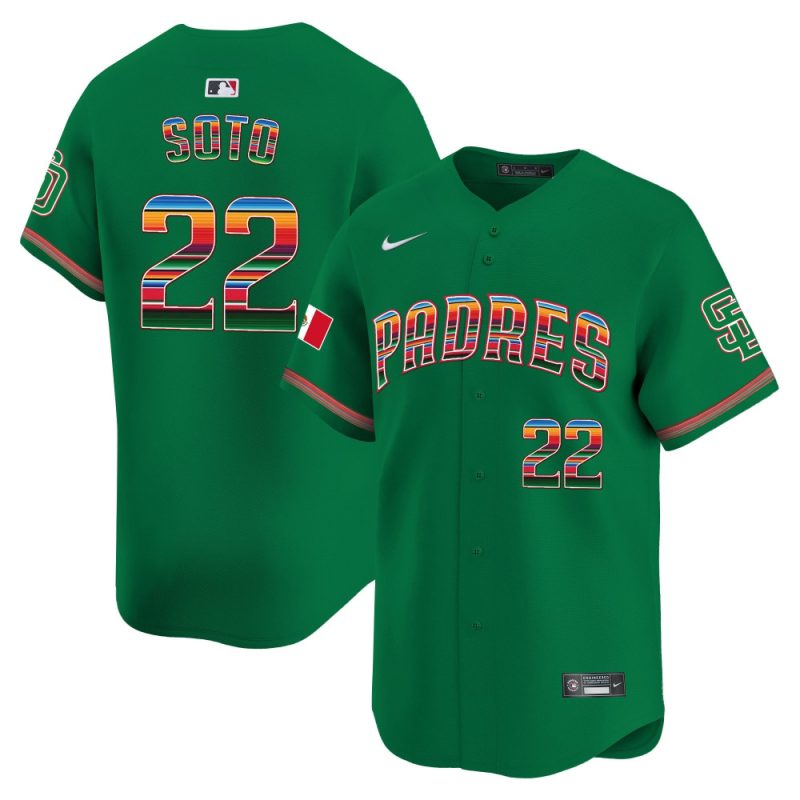 juan soto 22 san diego padres mexico men jersey green