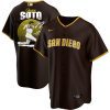 juan soto 22 san diego padres signed hit 2023 alternate player men jersey brown