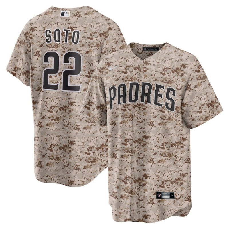 juan soto 22 san diego padres usmc alternate men jersey camo