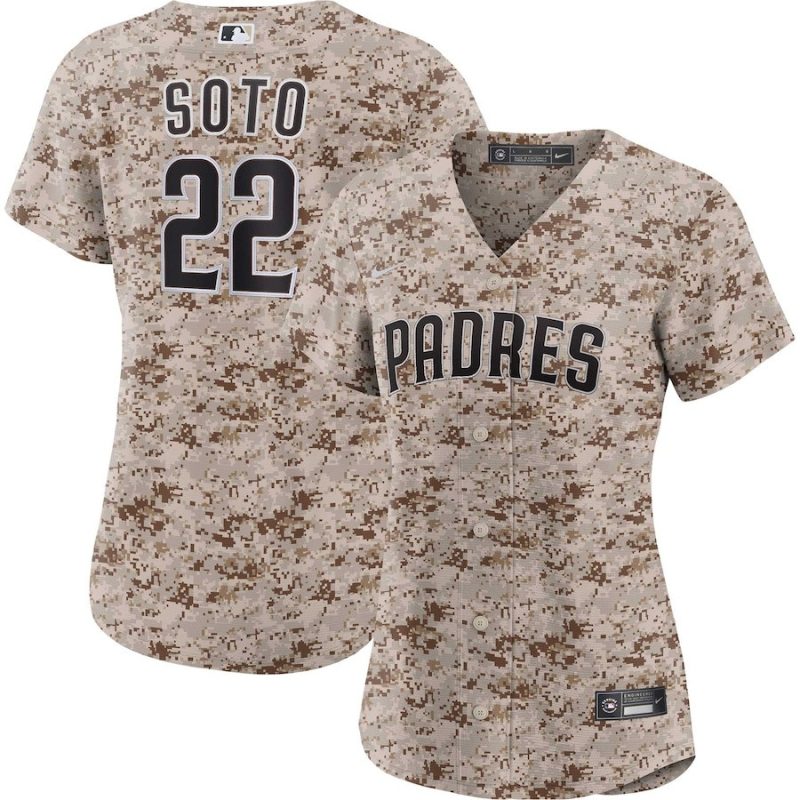 juan soto 22 san diego padres usmc alternate women jersey camo