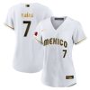 julio urias 7 mexico 2023 baseball jersey white gold