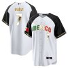 julio urias 7 mexico 2023 flag baseball men jersey white