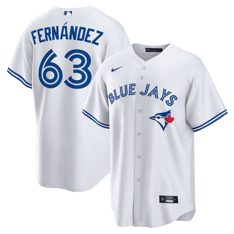 junior fernandez 63 toronto blue jays home jersey white