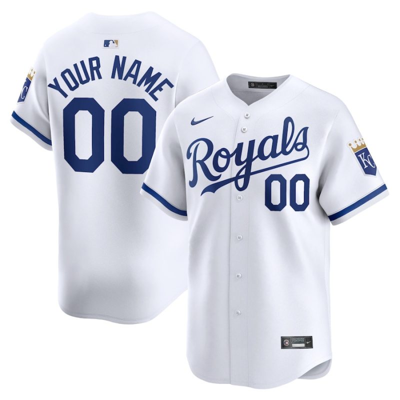 kansas city royals home limited custom youth jersey white