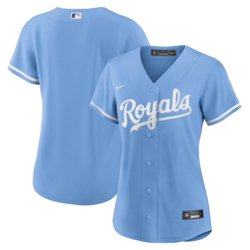 kansas city royals womens alternate team logo jersey light blue