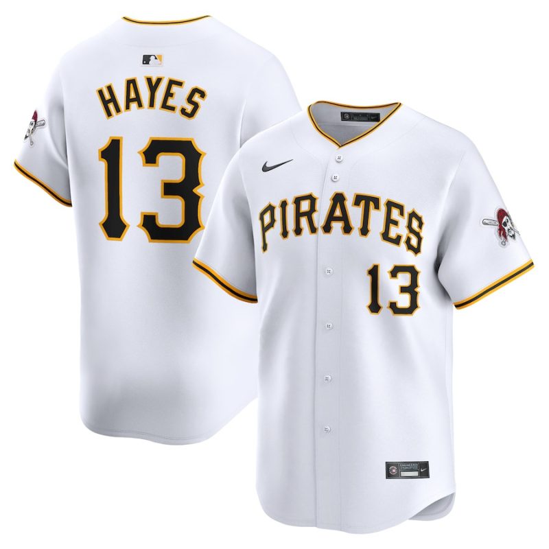 kebryan hayes 13 pittsburgh pirates home limited player men jersey white