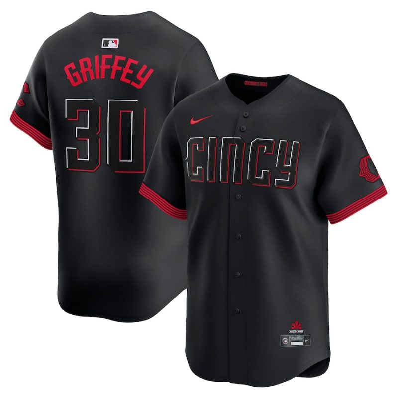 ken griffey jr 30 cincinnati reds city connect limited player men jersey black