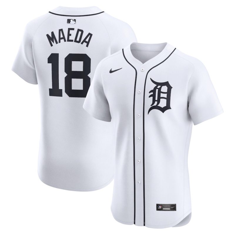 kenta maeda 18 detroit tigers home elite player men jersey white