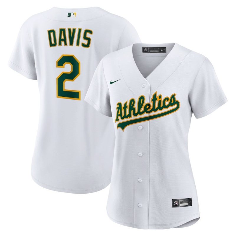 khris davis 2 oakland athletics womens home player jersey white