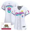 kike hernandez 8 los angeles dodgers 2024 los angeles city style california republic patch women jersey white