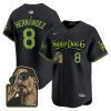 kike hernandez 8 los angeles dodgers snoop dogg men jersey black