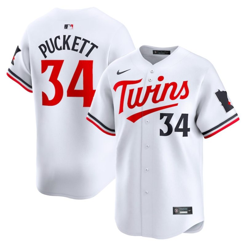 kirby puckett 34 minnesota twins home limited player men jersey white