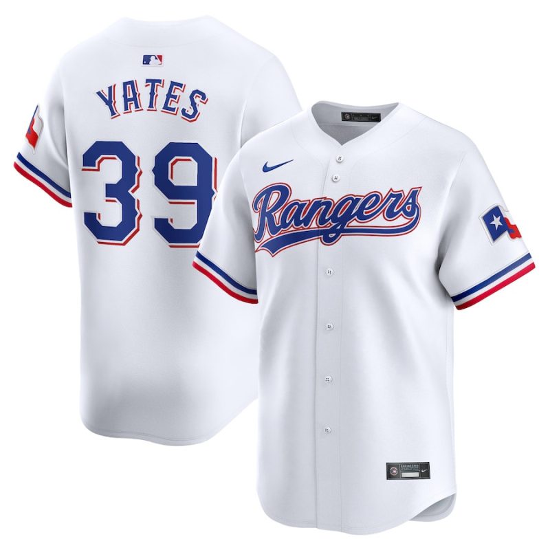 kirby yates 39 texas rangers home limited men jersey white