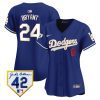 kobe bryant 24 los angeles dodgers 2024 jackie robinson patch women jersey royal