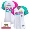 kobe bryant 24 los angeles dodgers 2024 los angeles city style california republic patch women jersey alternate