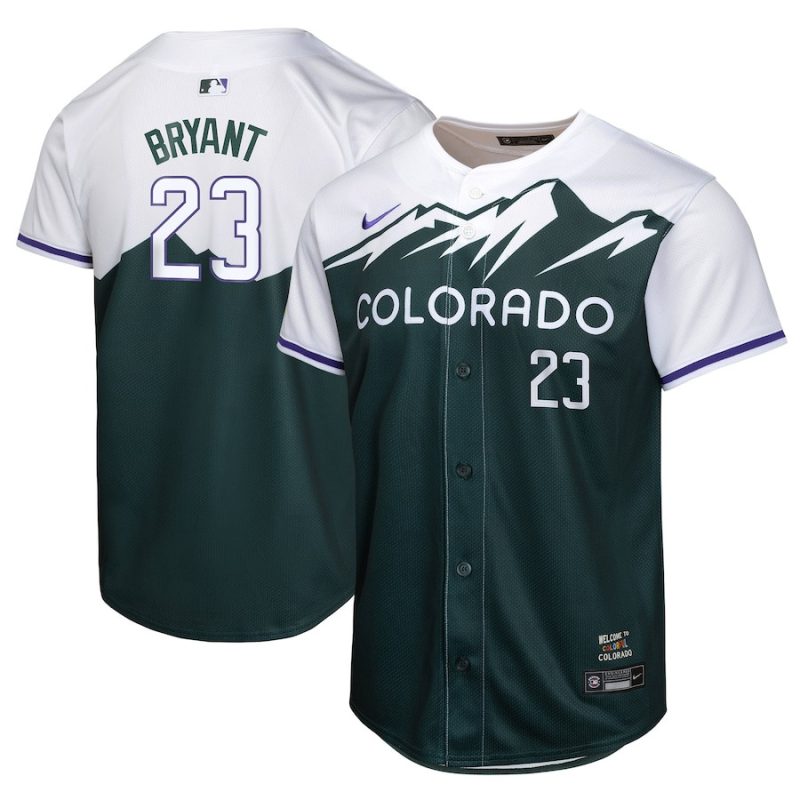 kris bryant 23 colorado rockies city connect limited youth jersey green