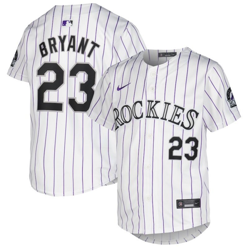 kris bryant 23 colorado rockies home limited player youth jersey white