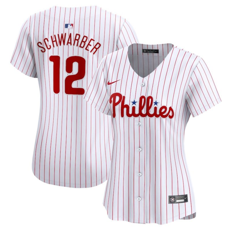 kyle schwarber 12 philadelphia phillies women home limited player jersey white