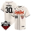 kyle tucker 30 houston astros cactus jack celebrity softball game patch men jersey cream