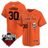 kyle tucker 30 houston astros cactus jack celebrity softball game patch men jersey orange