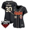 kyle tucker 30 houston astros cactus jack celebrity softball game patch women jersey black