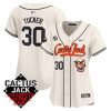 kyle tucker 30 houston astros cactus jack celebrity softball game patch women jersey cream