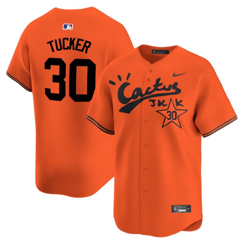 kyle tucker 30 houston astros cactus jack men jersey orange