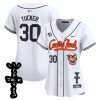 kyle tucker 30 houston astros cactus jack patch v2 women jersey white