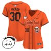 kyle tucker 30 houston astros cactus jack patch v3 women jersey orange