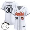 kyle tucker 30 houston astros cactus jack patch v3 women jersey white