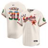 kyle tucker 30 houston astros mexico cactus jack men jersey cream