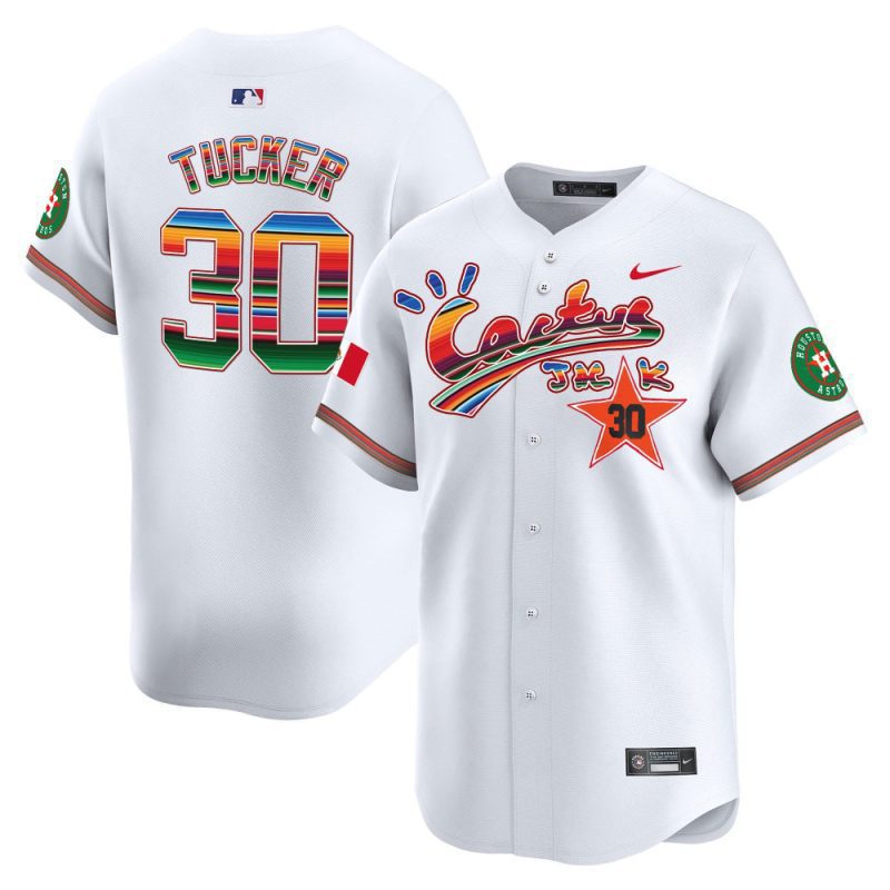 kyle tucker 30 houston astros mexico cactus jack men jersey white