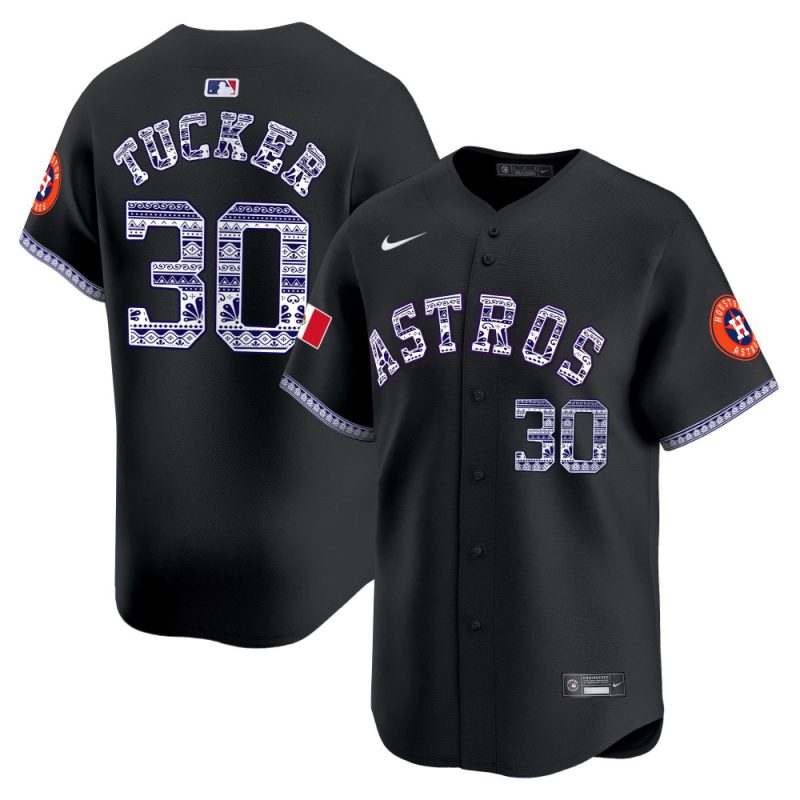 kyle tucker 30 houston astros mexico men jersey black