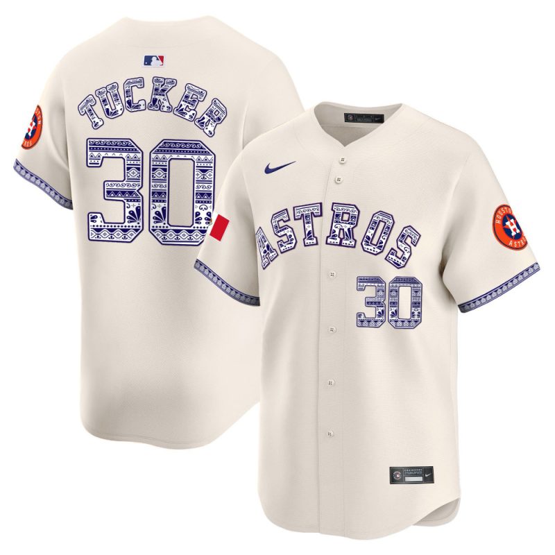 kyle tucker 30 houston astros mexico men jersey cream