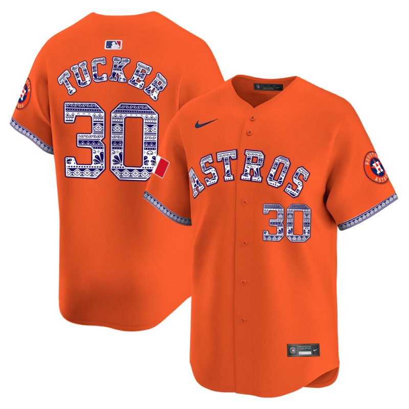 kyle tucker 30 houston astros mexico men jersey orange