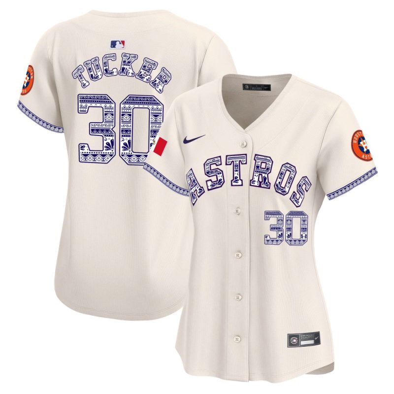 kyle tucker 30 houston astros mexico women jersey cream