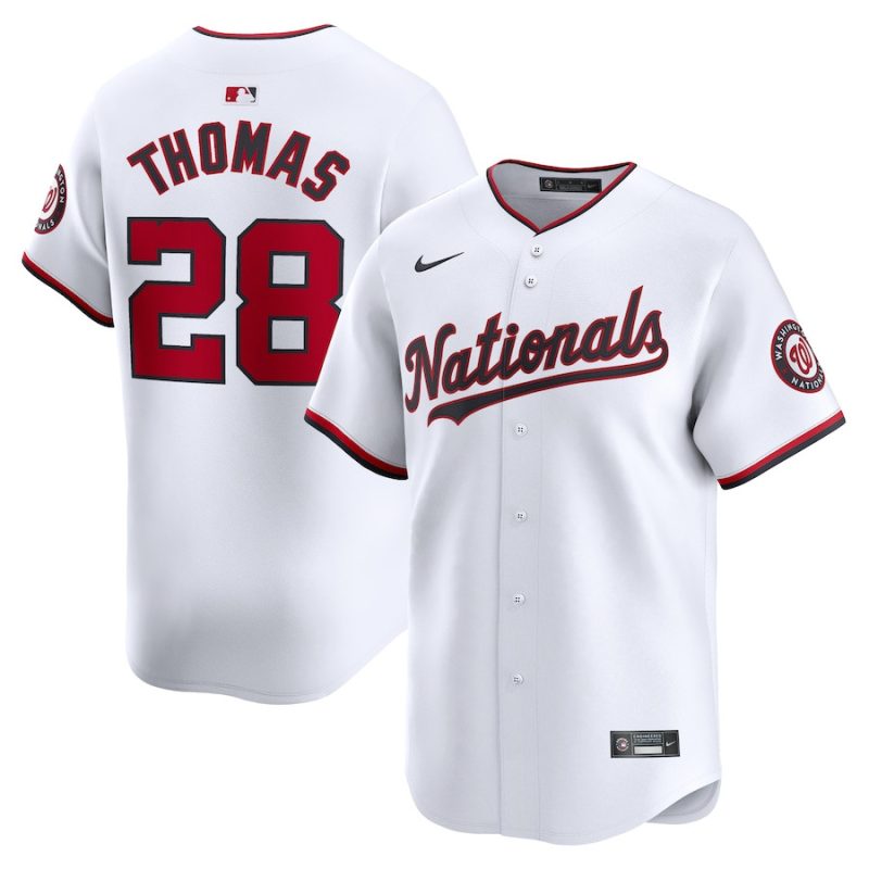 lane thomas 28 washington nationals home limited player men jersey white